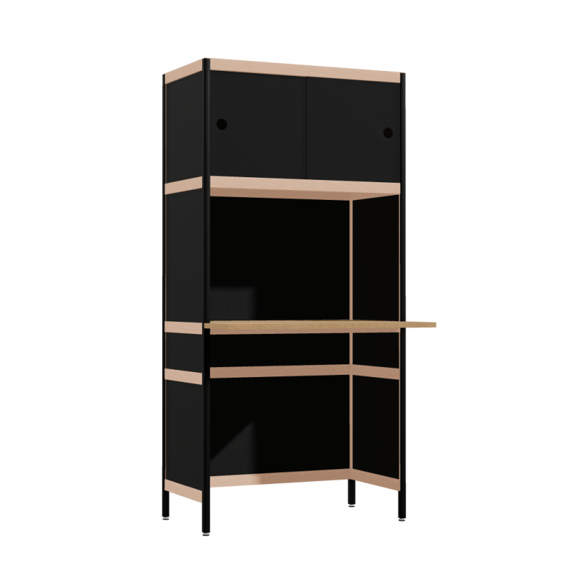 Bureau débordant (165.5x80x63.6 cm)