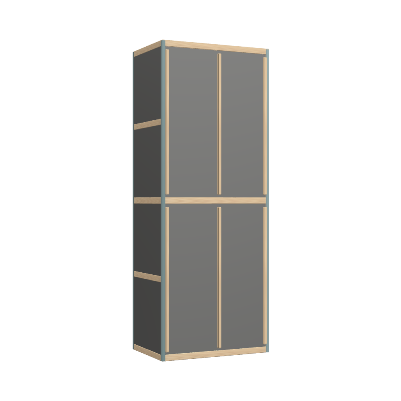 Kleerkast (208x80x52 cm)