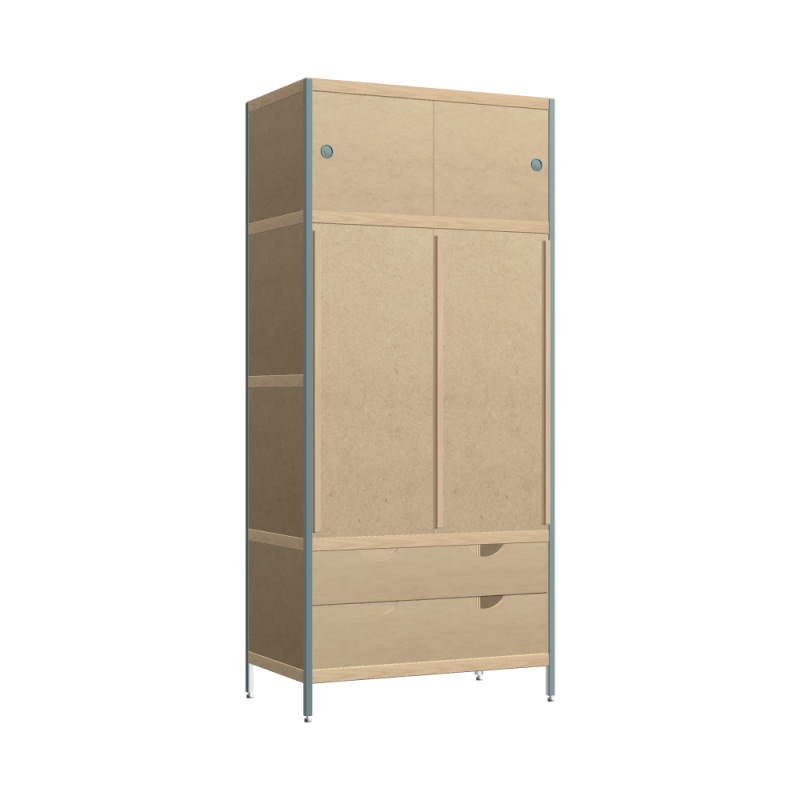 Kleerkast (199x90x52 cm)