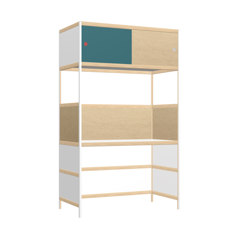 Bureau intégré (199x120x62 cm)