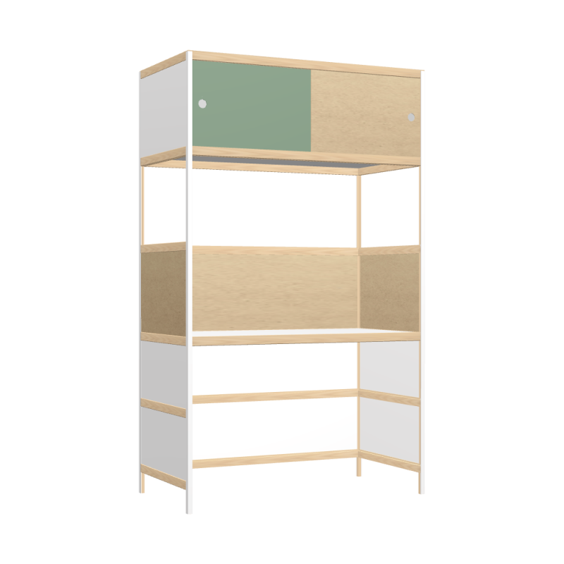 Integrated desk (199x120x62 cm)