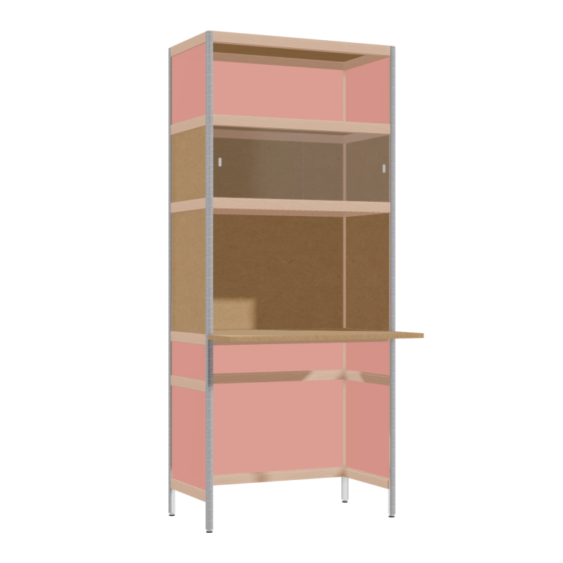 Bureau débordant (186.5x80x63.6 cm)