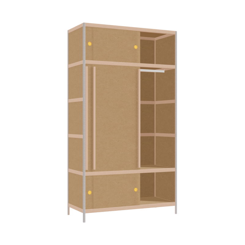 Kleerkast (219x120x52 cm)