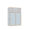 Wardrobe (141x100x42 cm)
