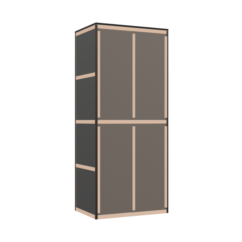 Wardrobe (209.8x90x62 cm)
