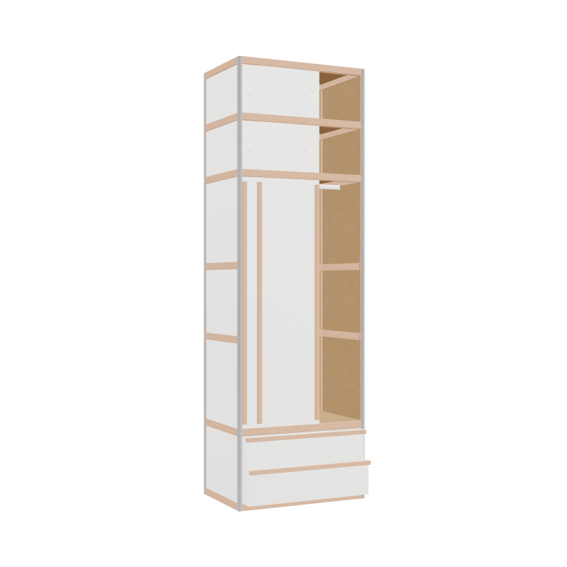 Kleerkast (250x80x52 cm)