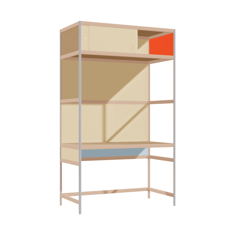 Integrated desk (205.5x120x62 cm)