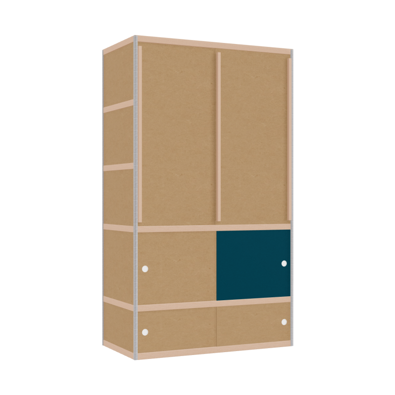 Kleerkast (209x120x62 cm)