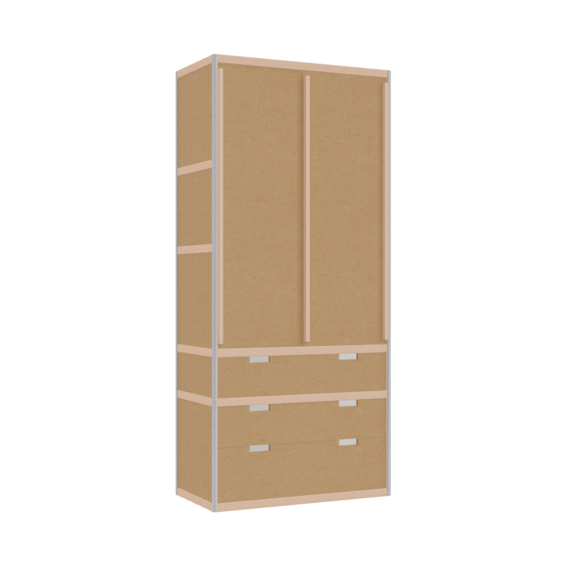 Penderie (222x100x52 cm)