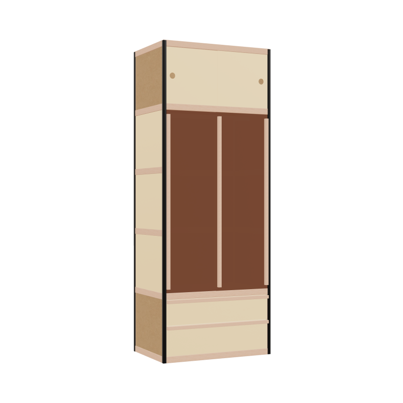 Wardrobe (209x80x52 cm)