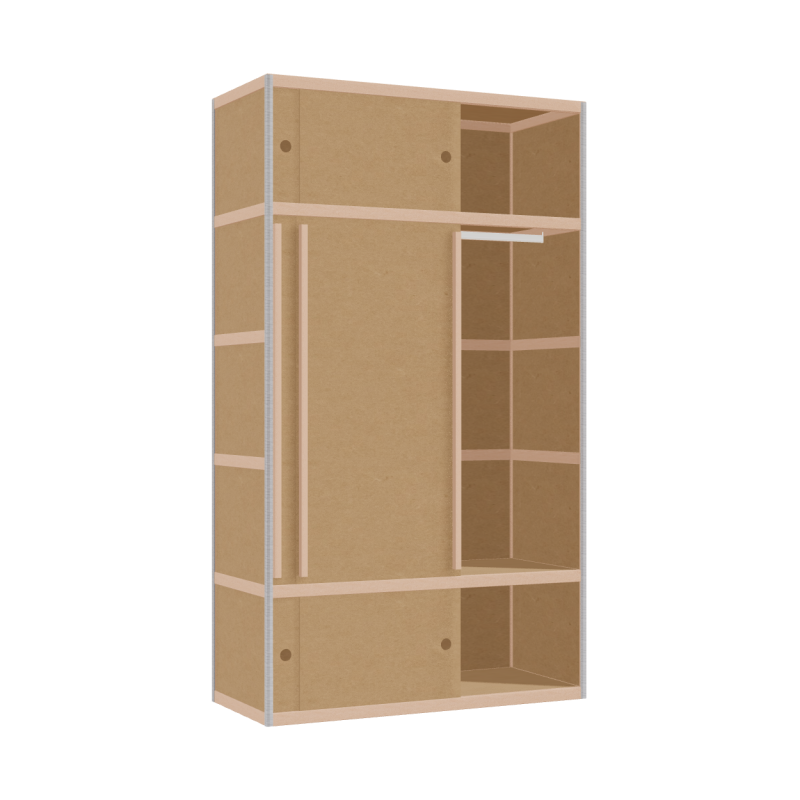 Kleerkast (209x120x52 cm)
