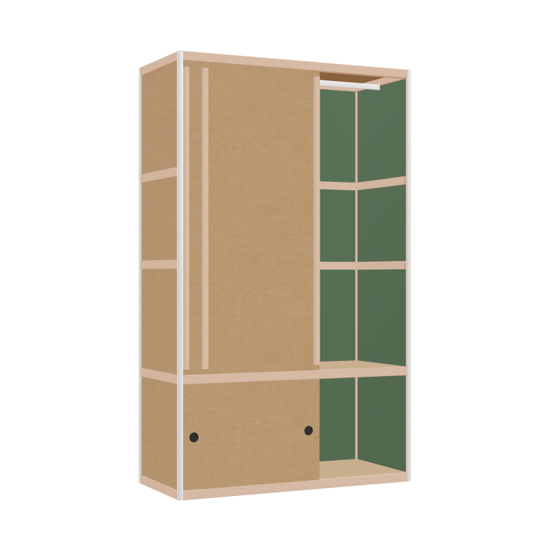 Kleerkast (198x120x52 cm)