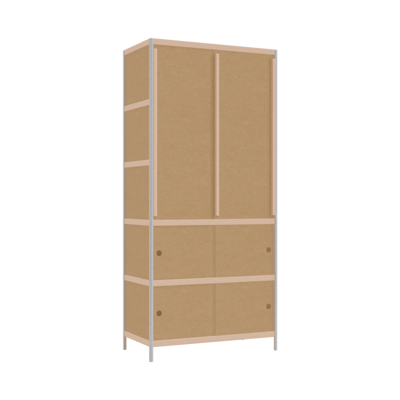 Kleerkast (219x100x52 cm)