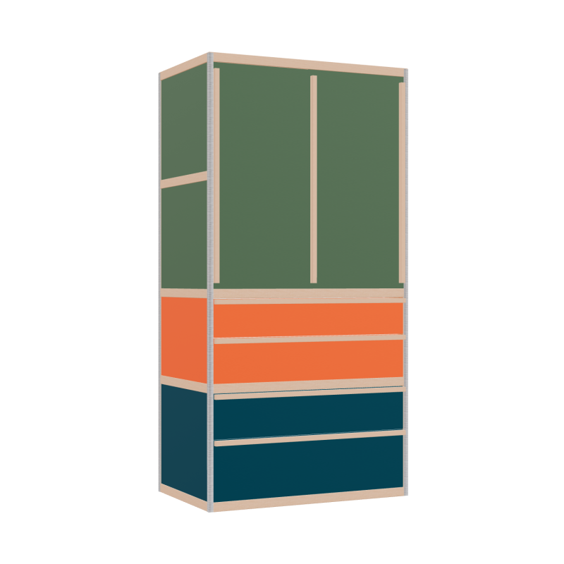 Kleerkast (198x100x62 cm)