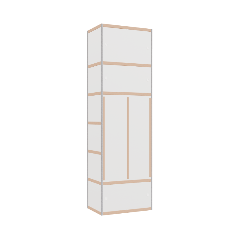 Wardrobe (260x80x52 cm)