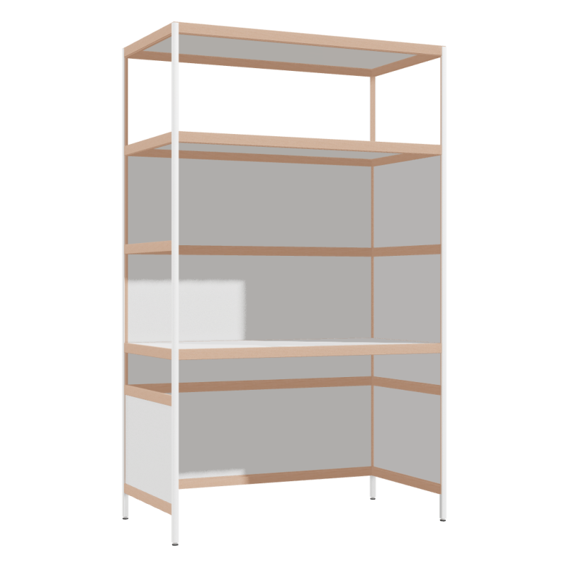 Bureau intégré (196.5x120x62 cm)