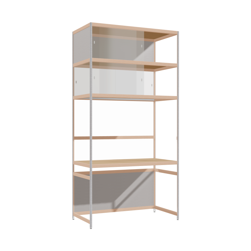 Bureau intégré (238x120x62 cm)