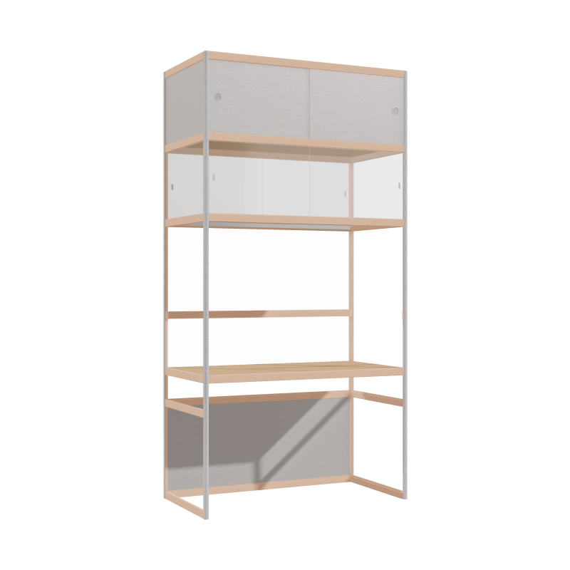 Bureau intégré (236.5x120x62 cm)