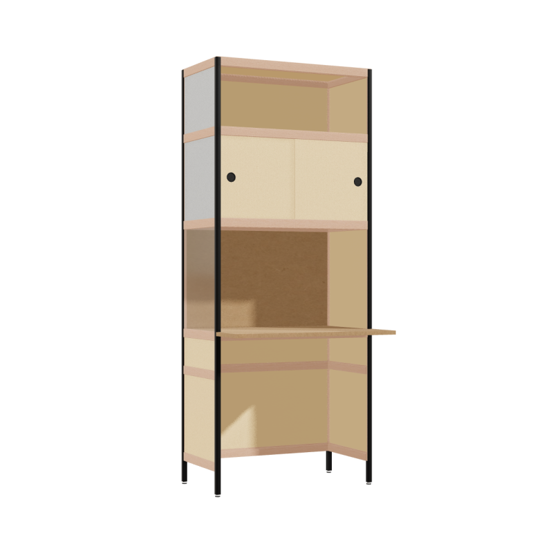 Bureau débordant (196.5x80x63.6 cm)