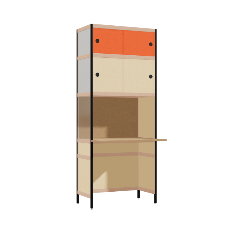 Bureau débordant (196.5x80x63.6 cm)