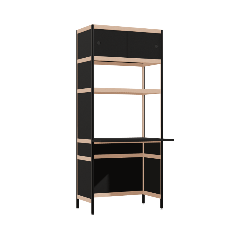 Bureau débordant (186.5x80x63.6 cm)