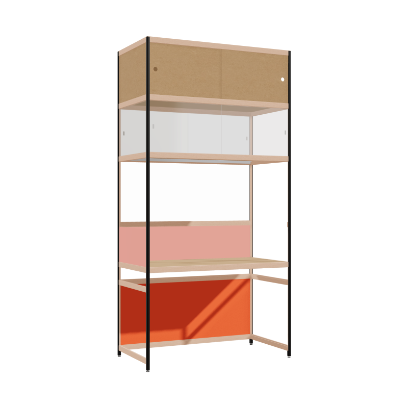 Bureau intégré (238x120x62 cm)