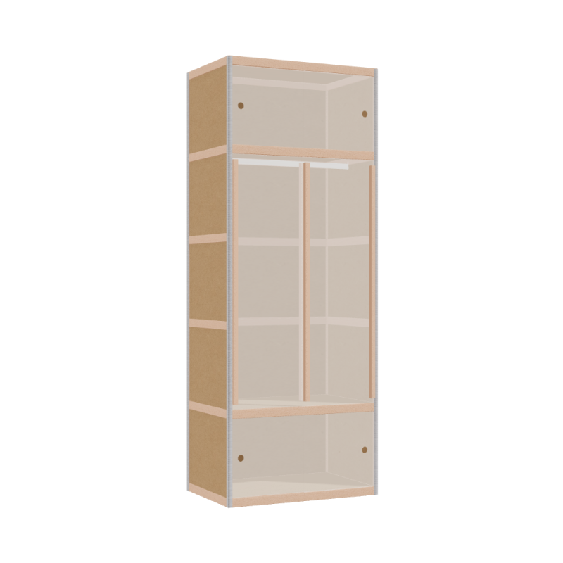Kleerkast (209x80x52 cm)