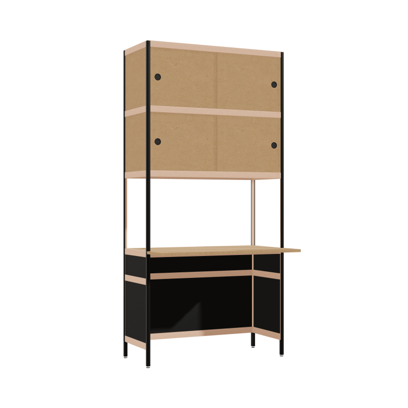 Bureau débordant (206.5x100x63.6 cm)