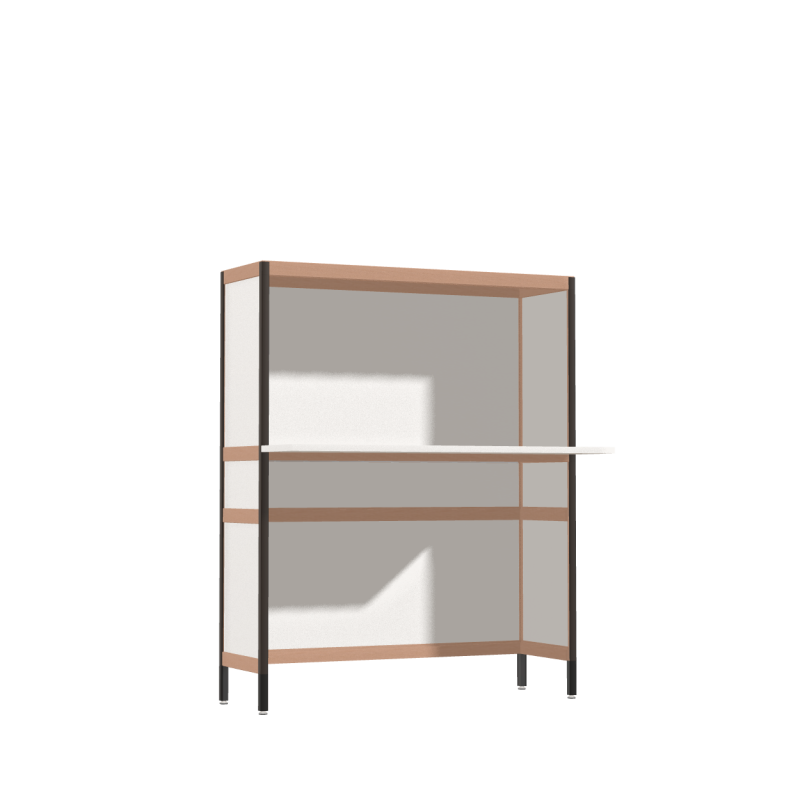 Bureau débordant (124.5x100x53.6 cm)