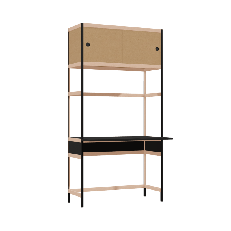 Bureau débordant (196.5x100x63.6 cm)