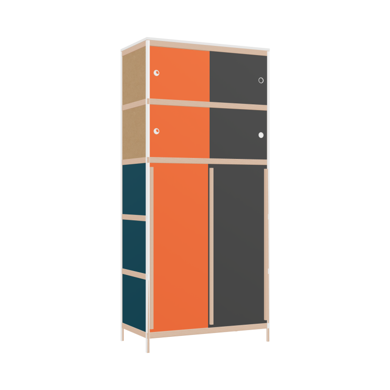 Wardrobe (220.8x100x52 cm)