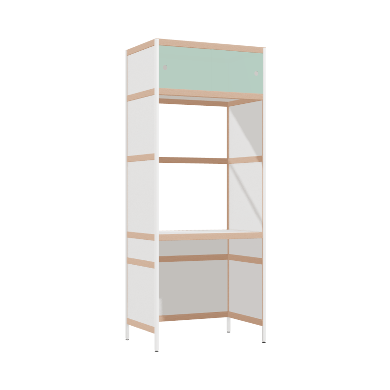 Geïntegreerd bureau (196.5x80x52 cm)