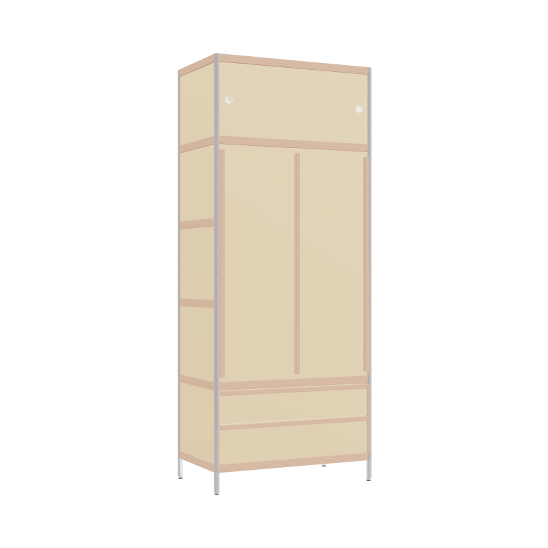 Kleerkast (220x90x52 cm)