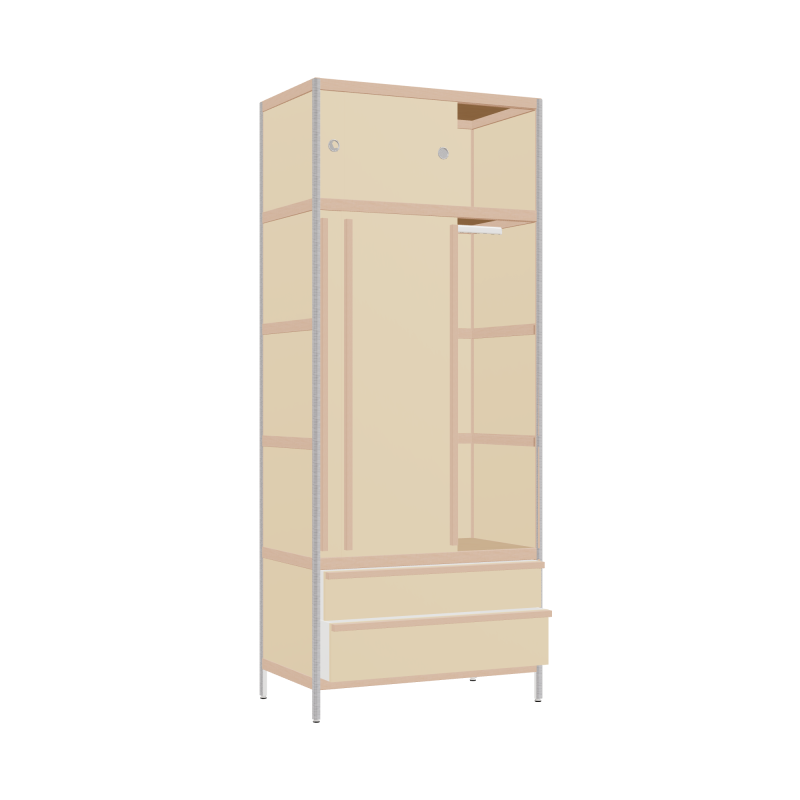 Wardrobe (220x90x52 cm)