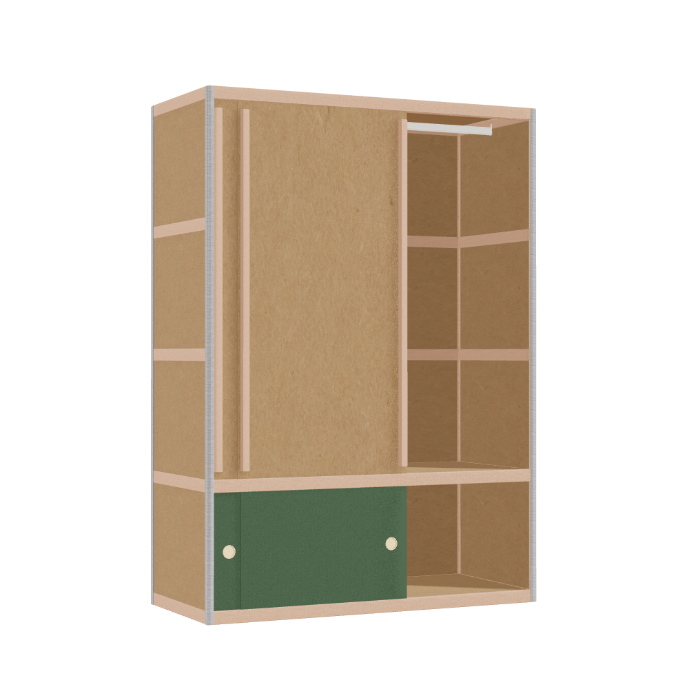 Kleerkast (168x120x52 cm)