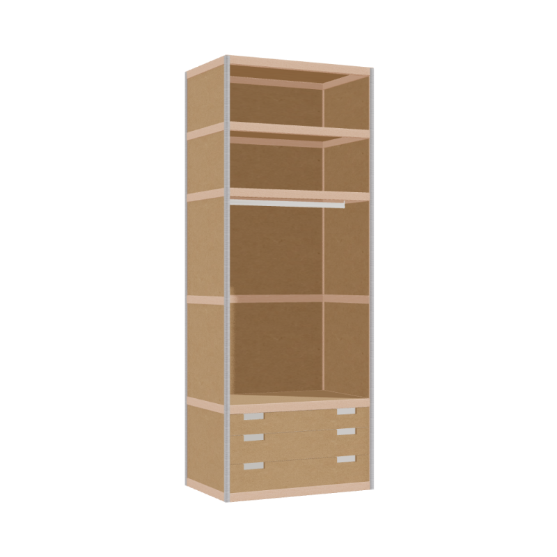 Kleerkast (209x80x52 cm)