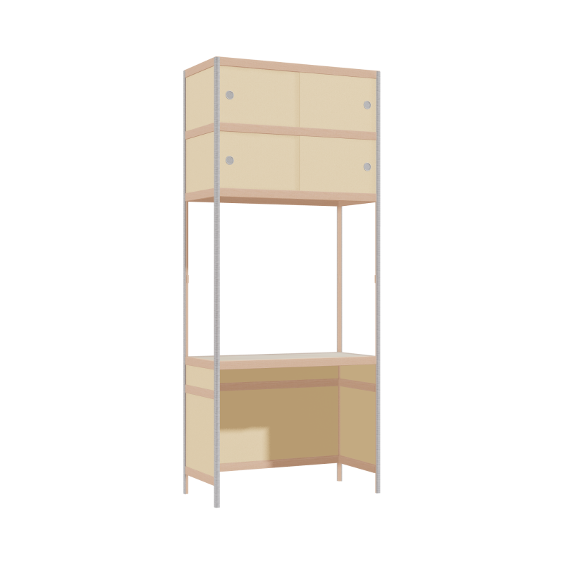 Bureau intégré (213x90x42 cm)