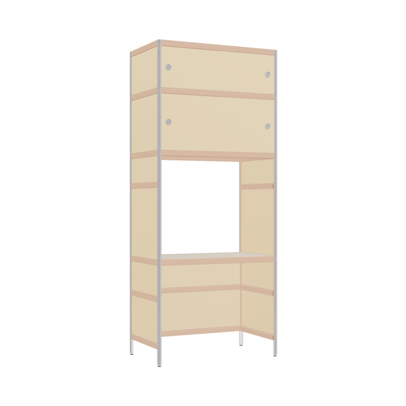 Bureau intégré (214x90x52 cm)