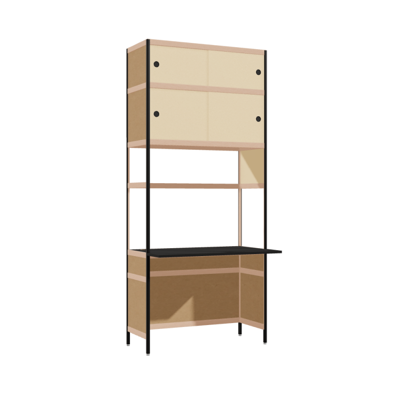Bureau débordant (227.5x100x63.6 cm)