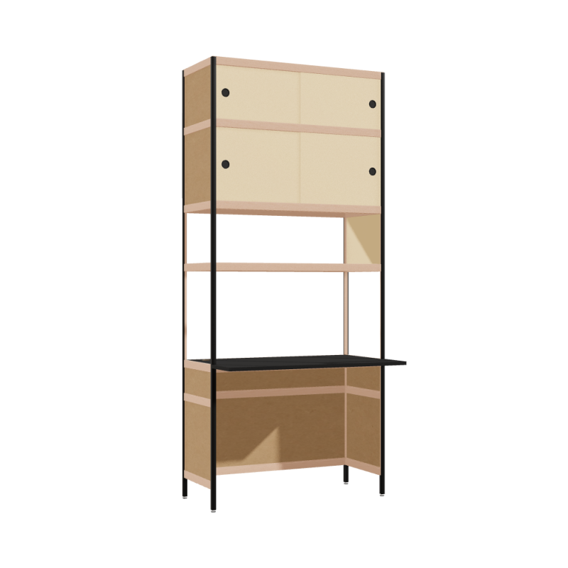 Bureau débordant (227.5x100x63.6 cm)