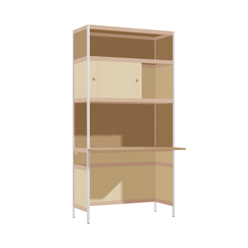 Bureau débordant (196.5x100x63.6 cm)