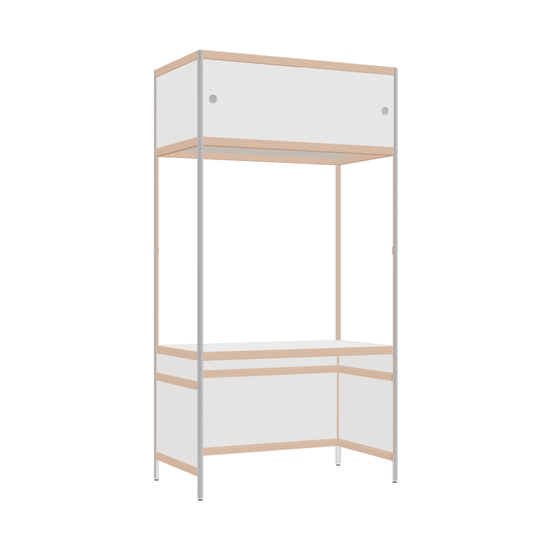 Geïntegreerd bureau (213x110x62 cm)