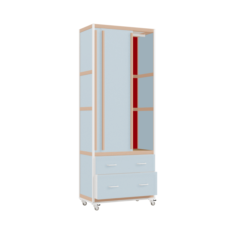 Kleerkast (207x80x42 cm)