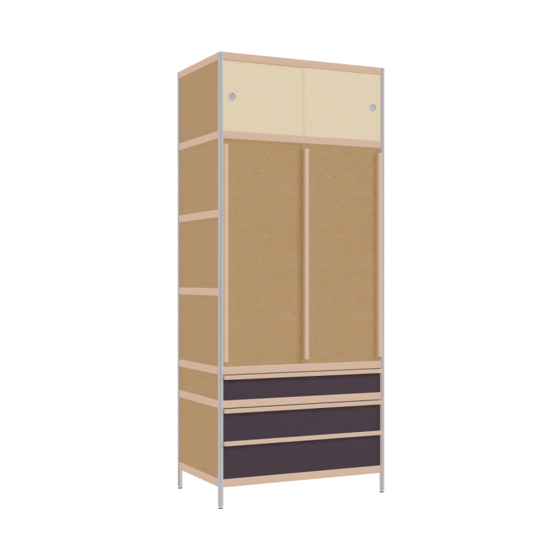 Kleerkast (237.5x100x62 cm)