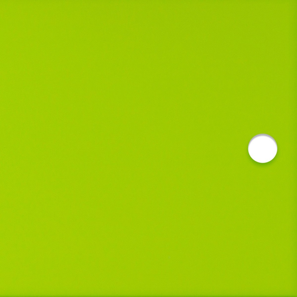 Lime translucent acrylic door