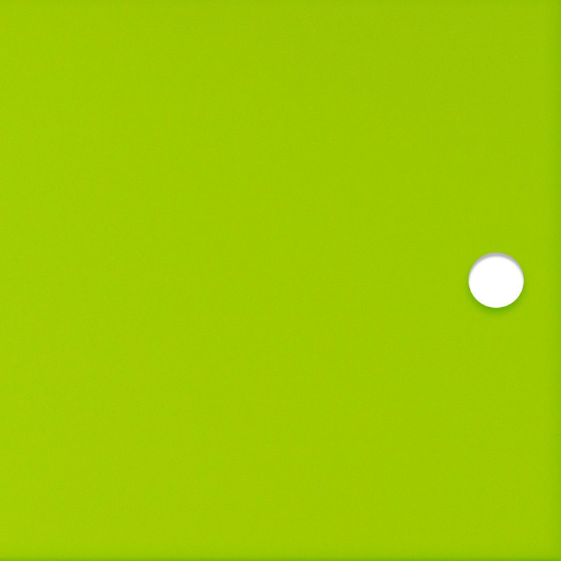 Lime translucent acrylic door