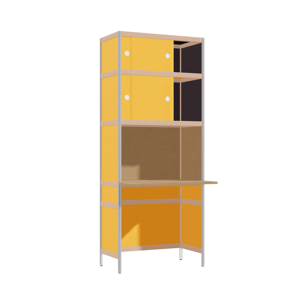 Bureau débordant (196.5x80x63.6 cm)