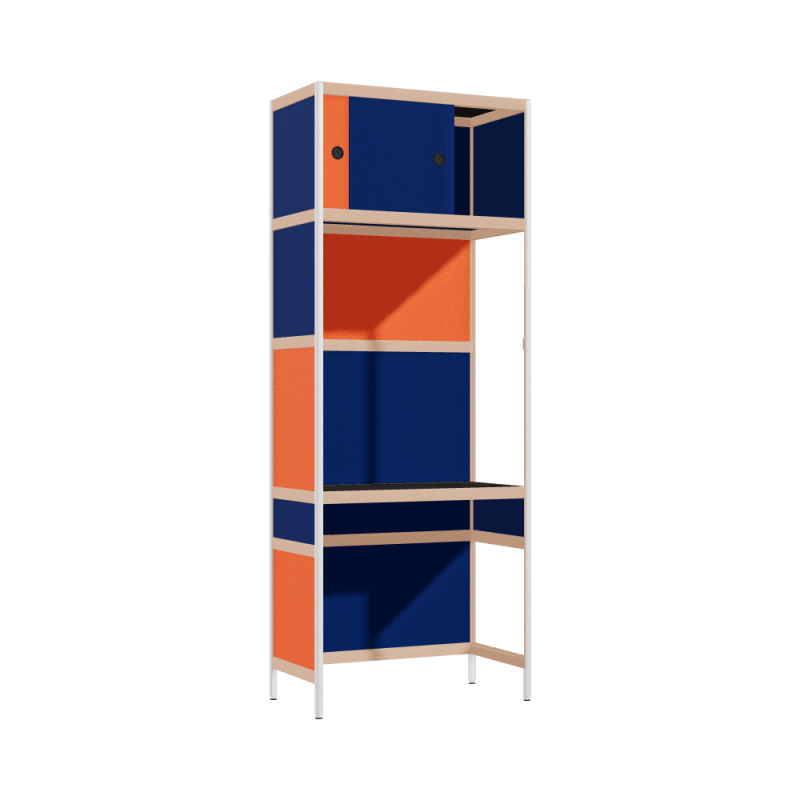 Bureau intégré (206.5x80x42 cm)