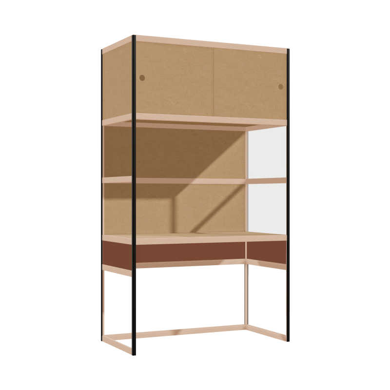 Integrated desk (209x120x62 cm)