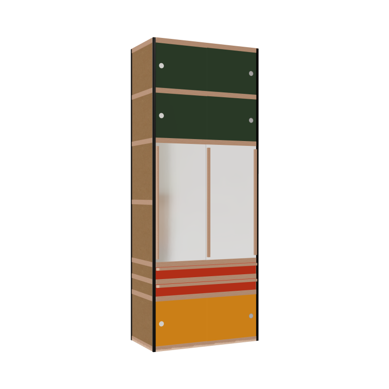 Kleerkast (257x100x52 cm)